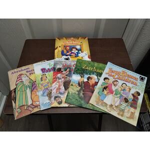 Lot of 5 Childrens Vintage Arch Religious Homeschool & First Christmas Books